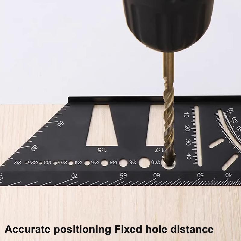 Многофункциональный угловой столярный шаблон: 3D Шаблон «Елочка» для разметки с позиционированием перфорации, Инструмент для плотников и профессиональных декоративных проектов