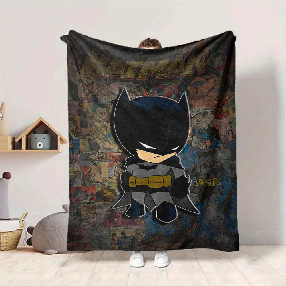1pc Batman Flannel Throw Blanket Lightweight Soft Warm All Season Blanket for Sofa, Bed, Travel, Camping L1024172