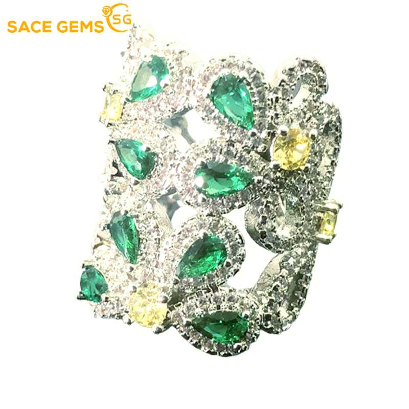 Sace Gems Классическое кольцо из медного сплава с цирконом, женские ювелирные изделия, свадебный подарок для вечеринки
