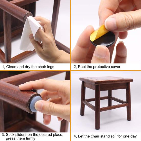 20 шт., коврик для ног стула, износостойкий самоклеящийся коврик для защиты от столкновений, мебель, стол, коврик для ног стула, товары для дома