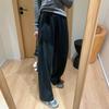 Женские эластичные брюки-бананы свободного кроя, корейская смесь кашемира и ацетата, широкие брюки, зимняя одежда для отдыха, спортивные штаны