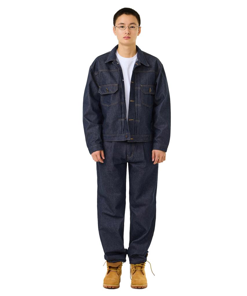 LAUGHER [Non-Faded] Cowboy Denim Pants - Deep Blue