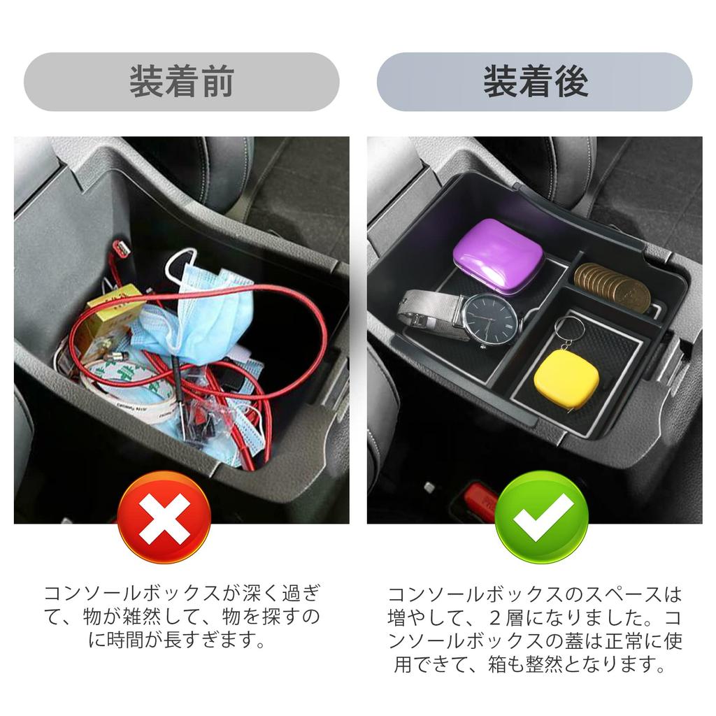 SKTU Honda Vezel New Console Box with Storage Tray and Rubber Small Item Coin Easy Custom Noise Scratch Made of ABS Odorless and Vezel RV Accessories