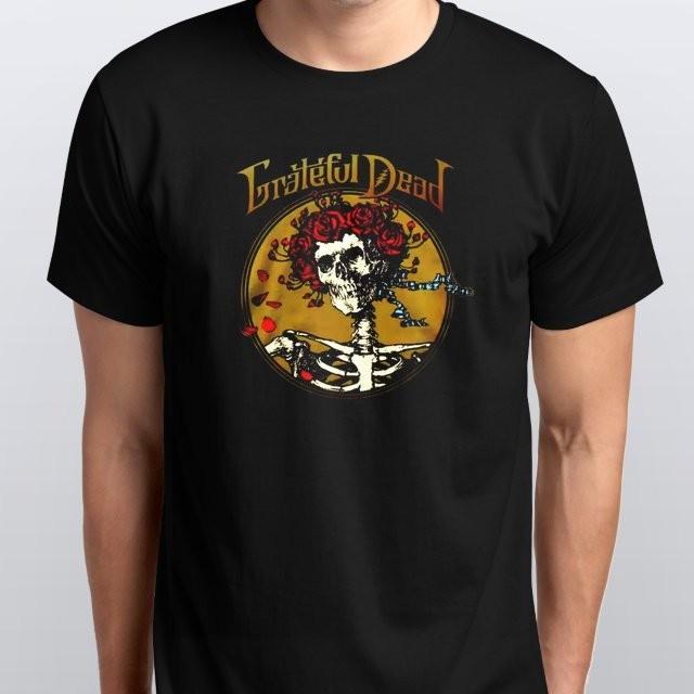 Grateful Dead Череп Логотип Графический Унисекс Футболка S M L XL XXL 3 4 XL Черный