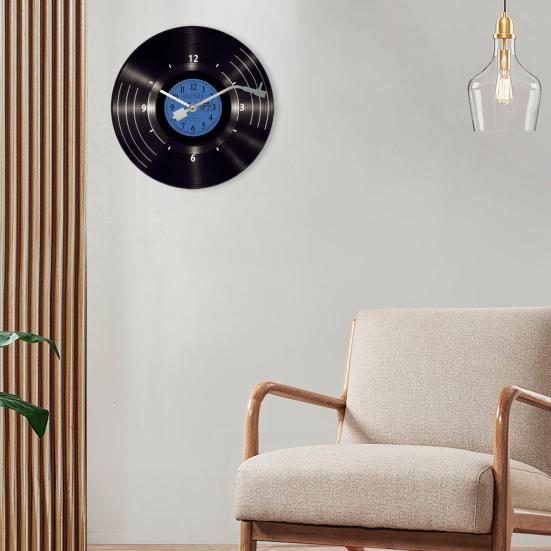 Настенные часы с виниловыми пластинками, высокая точность, тихая работа, работа на батарейках, декор для музыкальной комнаты