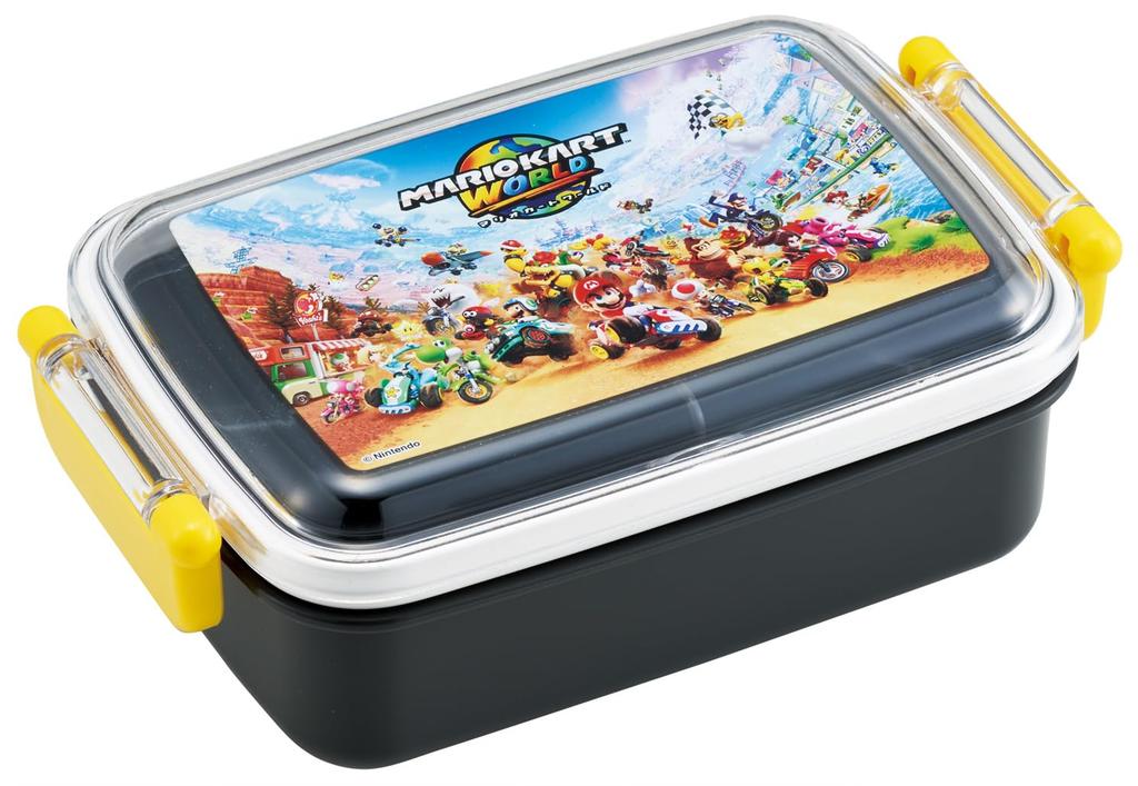 Skater Lunch with a Soft Single Made in Super Mario Mario Kart World Size Children's Box, 450ml, Dome-Shaped Lid, Tier, Japan, & Design, Boys'