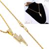 Fashion Hip Hop Retro Pendant Necklace Zircon Lightning Necklace Locomotive Accessories Full Drill