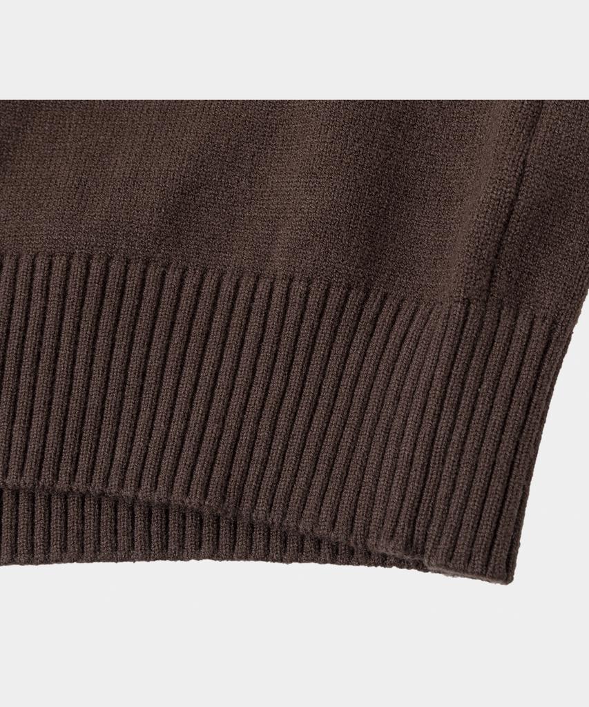 LETTERCOMO Essential Daily Round Knit Brown