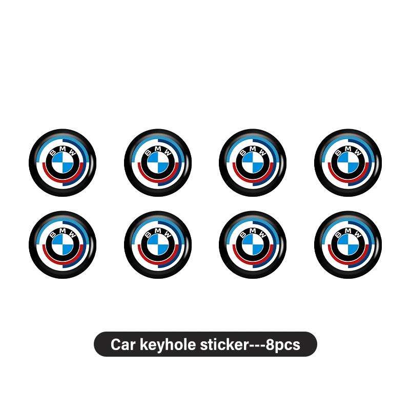 wzcr7 For BMW 14mm Car Key Emblem Auto Control Keychain Sticker Decoration Accessories X3 X5 M5 M3 E46 E90 E60 F10 E39 F30 E36 G30 E87