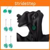 Stylish Oversized Green Leaf Earrings Trendy Minimalist Jewelry For Women