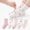 Girls Socks 5 Pairs/Lot Spring Summer Cotton Infant Children Socks Cute Flowers Pattern For Kids Baby