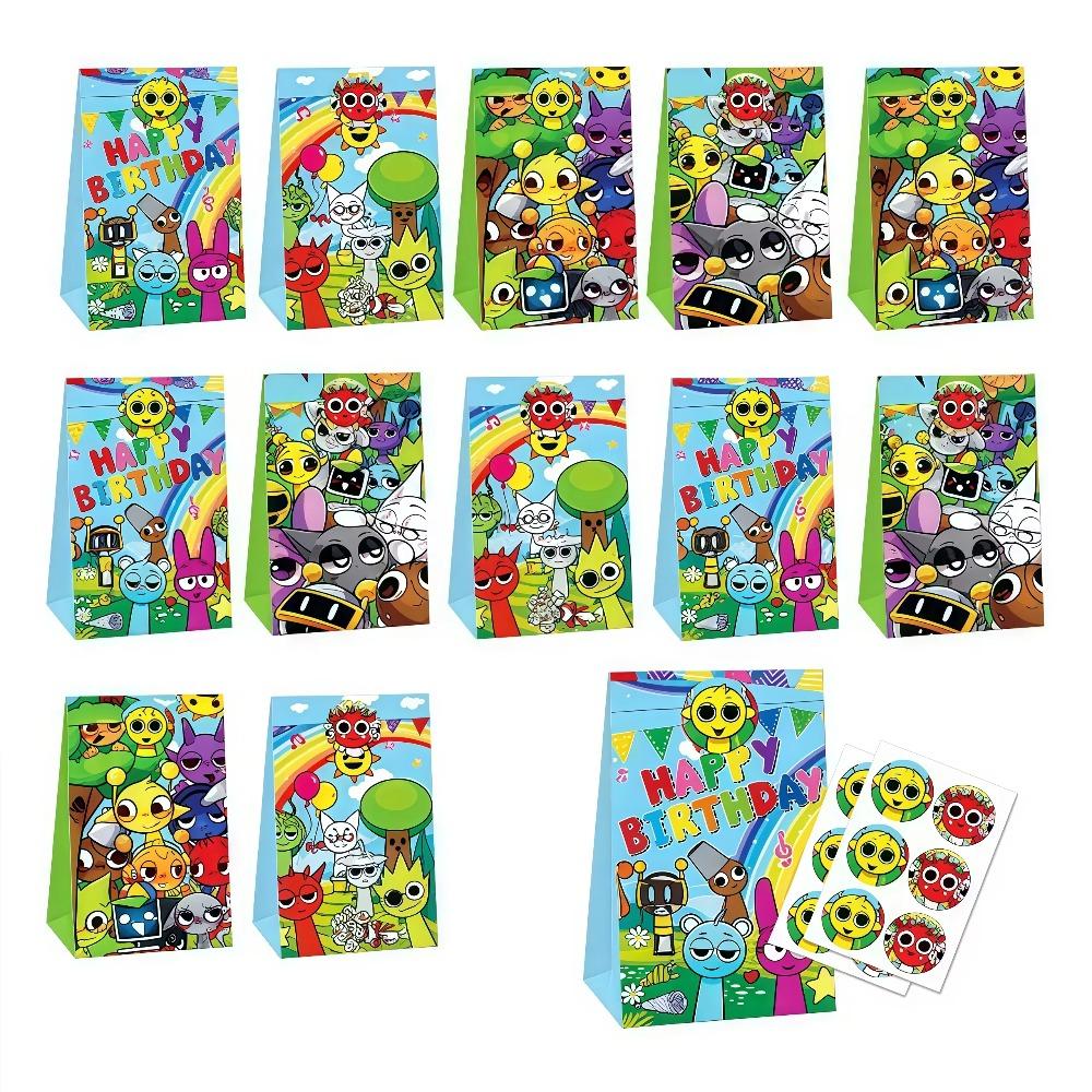 Sprunkis Birthday Party Decoration Tableware Cup Plate Napkin Balloon Banner Cake Decor for Baby Shower Kid Event Party Supplies