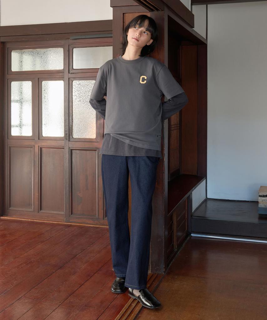 COVERNAT Cool Cotton C Logo T-Shirt Charcoal