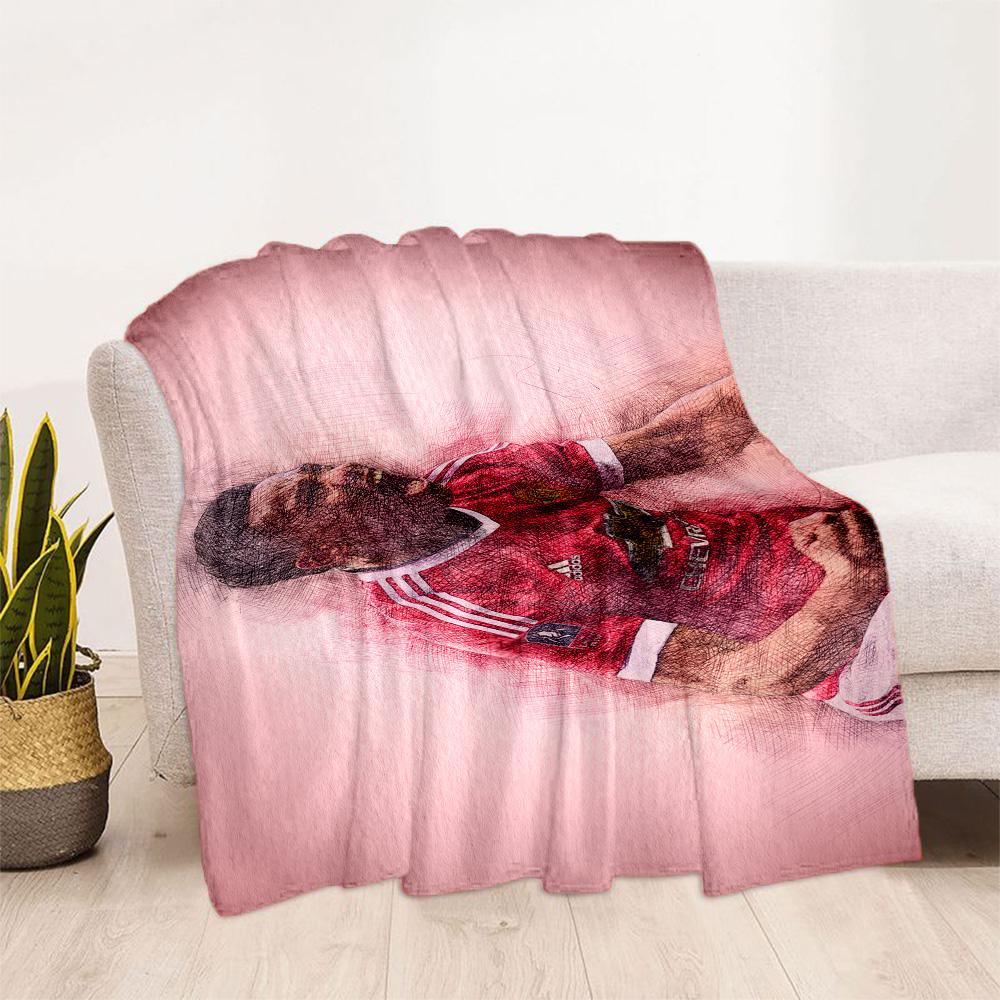 Manchester Player Blanket Warmthful Decor Suitable for Bedding Seaside Office Chair for All Occasions Warmthful Decor