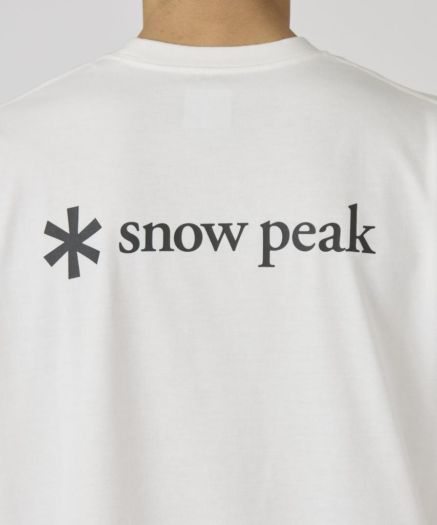 Snow Peak Новая Стандартная Футболка с Логотипом Сзади, Короткий Рукав, для Мужчин и Женщин, Размер M, NSD-TS-25AU004, Черная,