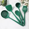5 шт./компл., силиконовые кухонные принадлежности, кухонная посуда, лопатка, ложка для супа, шпатель, устойчивый к высоким температурам, набор инструментов для домашней кухни и выпечки