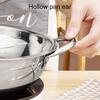 1 Set 30cm Double-Flavoured Pot with Lid Binaural Anti-scalding Stainless Steel Induction Cooker Compatible Single-layer Thicken Soup Hot Pot