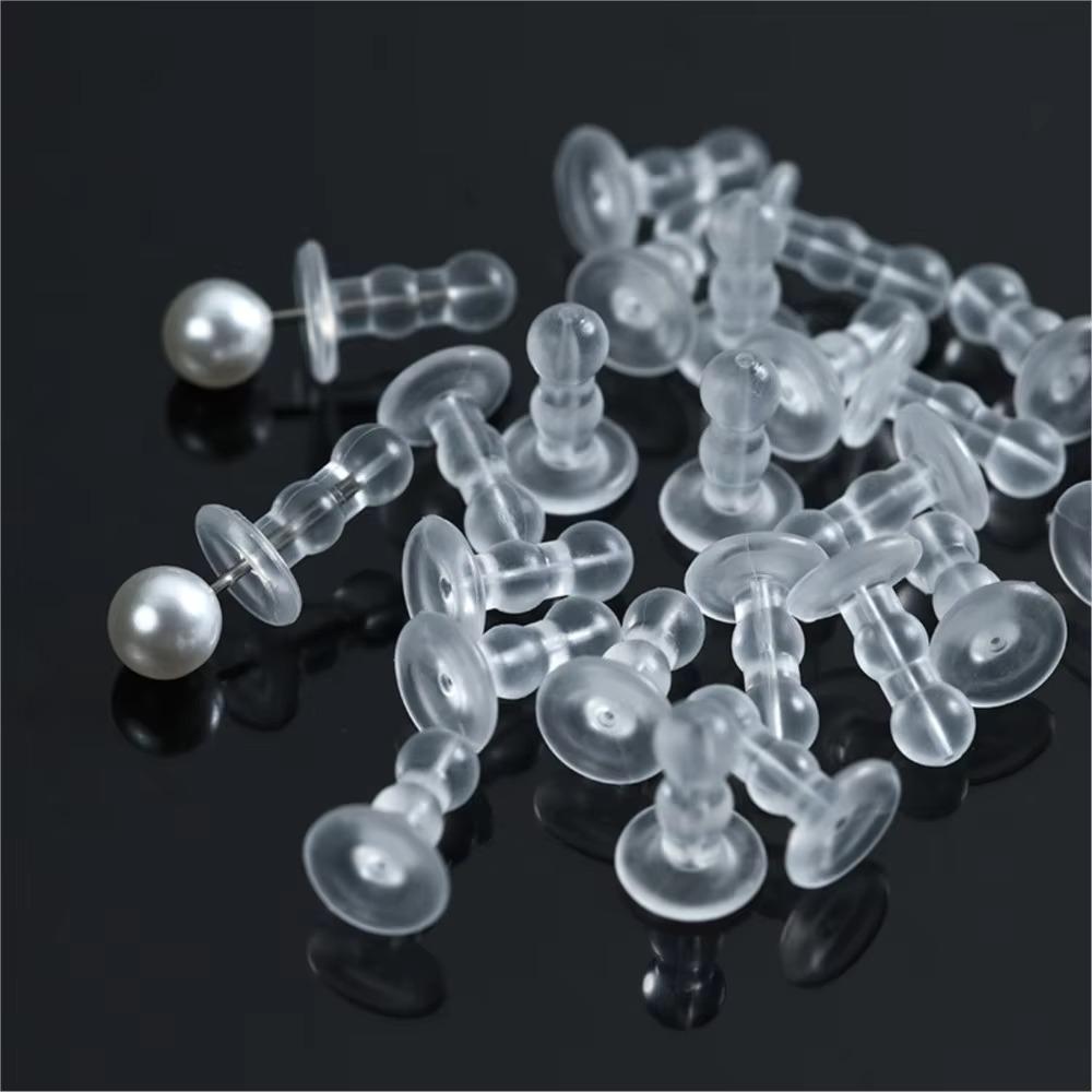 50PCS Silicone Full Coverage Earplug Soft Safety Earring Back New Ear Pad Jewelry Production