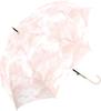 Зонт натуральный базовый длинный прыжковый мраморный тон розовый бежевый 60 см [Nakatani] женский