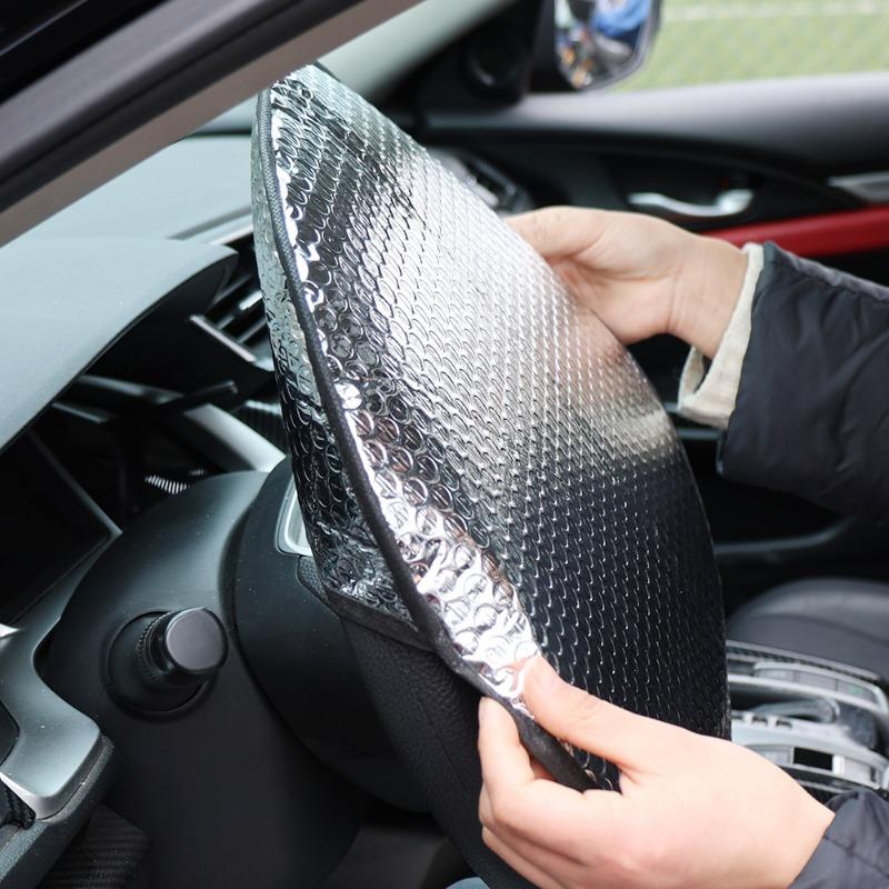 Чехол на руль автомобиля 40 см, автомобильный руль грузовика, летний солнцезащитный козырек с охлаждающей теплозащитой из алюминиевой фольги