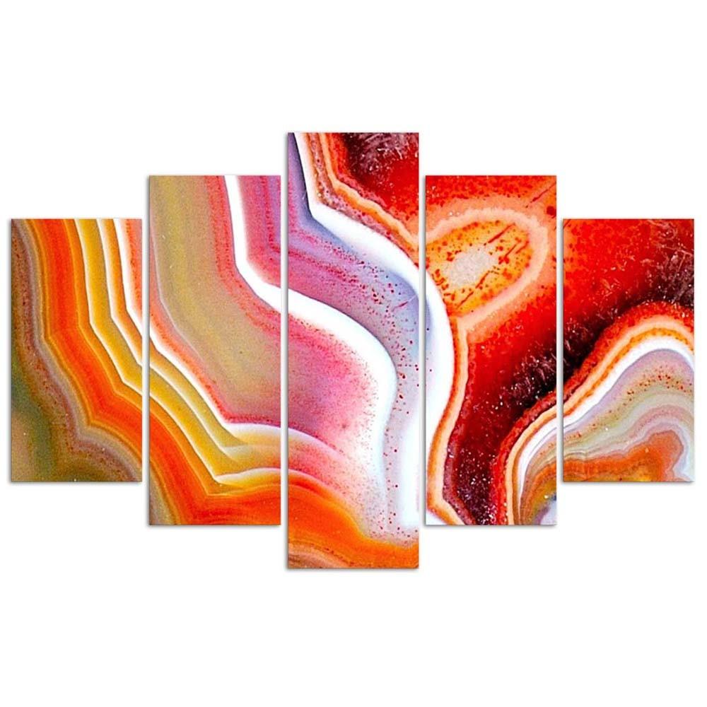 Feeby Feeby Five piece picture canvas print, Dance of the neons