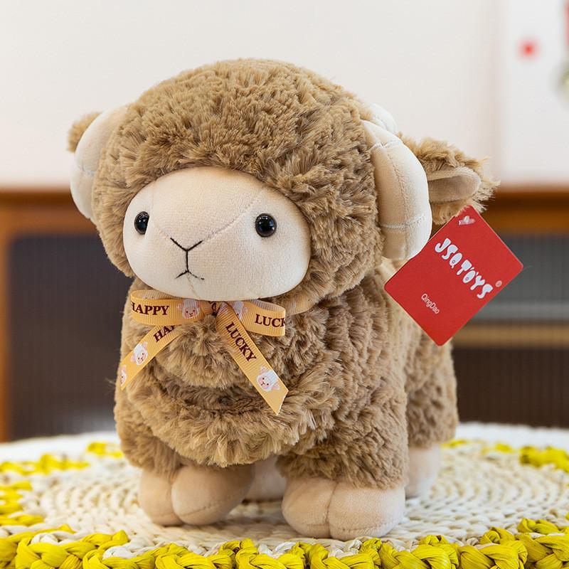 Curly Cute Cartoon Hair Sheep Plush Toy Children Toy For Decoration Room