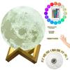 3D Moon Lamp: Bluetooth Night Light with Remote Control for Creative Atmosphere and Bedside Lighting