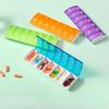 1pc Portable Seven Compartment One Week Medicine Box Storage Travel Packaging Pill Storage Box