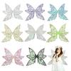 Fairy Wings for Girls Glitter Transparent Butterfly Wings Fairy Costume Halloween Angel Elf Dress Up Accessories for Masquerade Photography