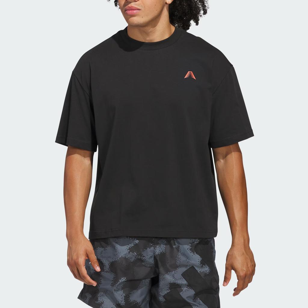 adidas X Коллаборация Энтони Эдвардса SS25 Свободный крой Круглый вырез Спортивная футболка с коротким рукавом Мужские топы JW2930