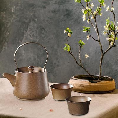 Керамический чайник с крышкой, заварник для чая, 200 мл, 2 чашки, чайники для влюбленных, подарок для дома, кемпинга