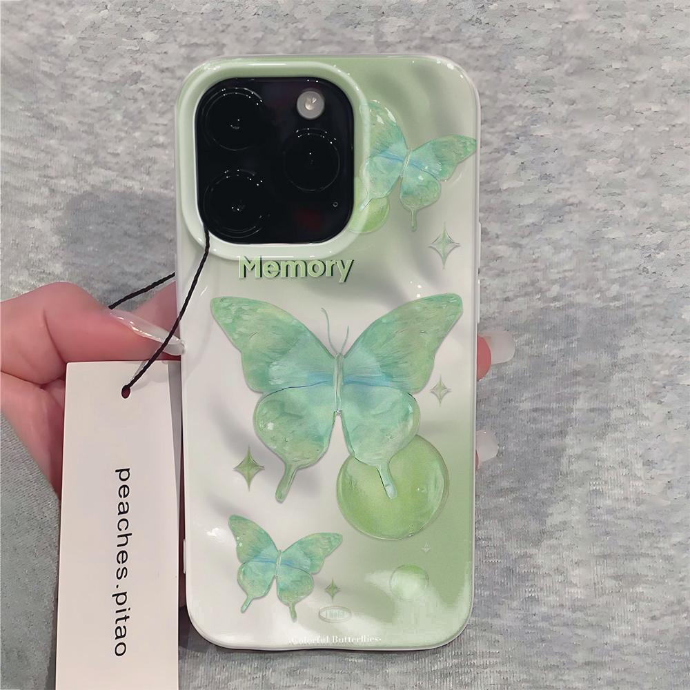 Fashion Dyeing Butterfly Phone Case For IPhone 17 16 15 14 13 12 11 Pro MAX 16 15 14 Plus Shockproof Bumpper Cover Case Funda