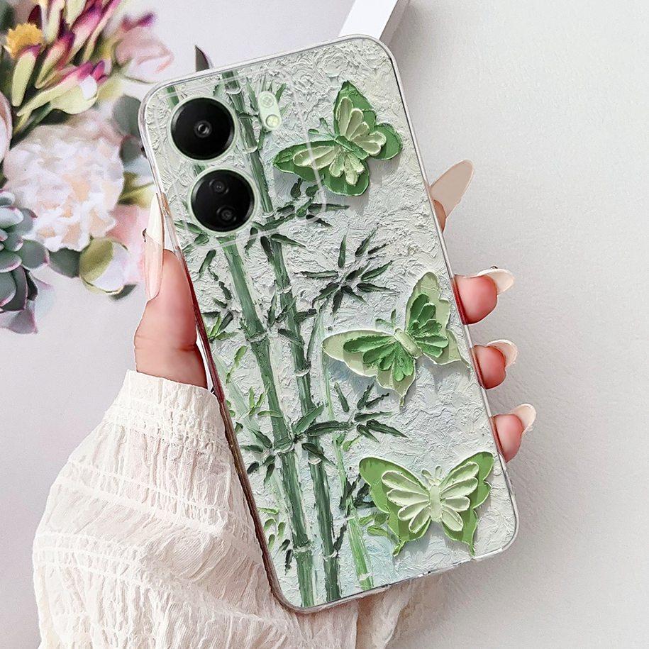 For Xiaomi Poco C65 Case Poco C75 Cover Fashion Butterfly Soft Silicone Capa Phone Back Cover For Xiomi Poco C65 C75 C 65 Bumper