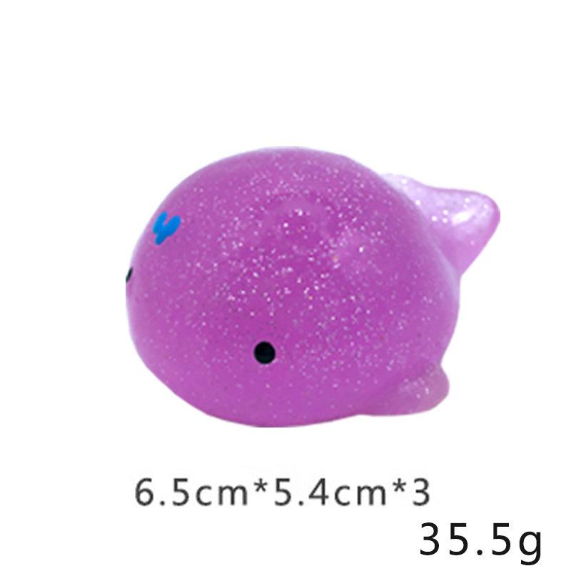 Big Spongy Glitter Mochi Squishy Fidget Sensory Toys Kawaii Animal Stress Ball Powder Fun Soft Antistress Squeeze Children Toys