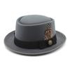 Классическая шляпа Федора для мужчин и женщин из шерстяного фетра с широкими полями для повседневной носки на улице