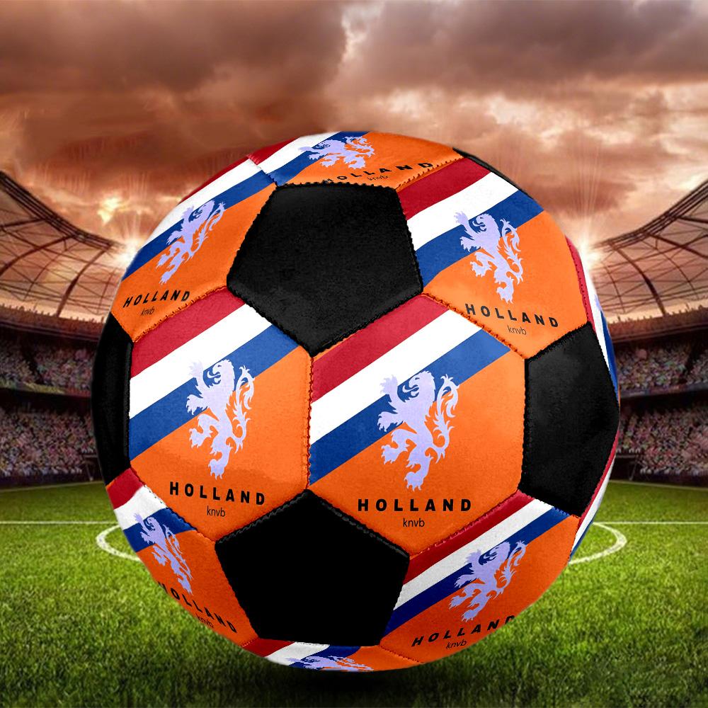 KNVB Indoor Soccer Ball Colorful Machine Stitched PVC Size 5 Team Training Competition Ready Durable High-Bounce Cool Sports Gift