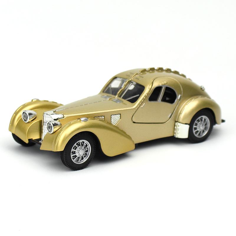 1:28 Vehicle Model Super Classic Pull Back Toy Car Educational Collection Door Open Car Model Gift Children Gift Car for Bugatti