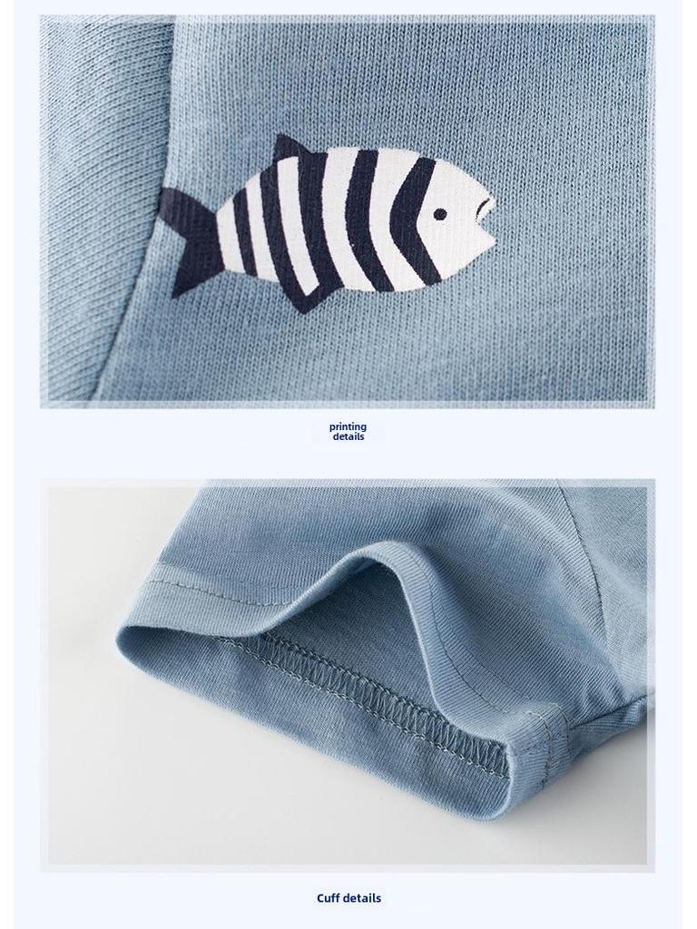 Футболка с коротким рукавом для мальчиков в корейском стиле 2025 года