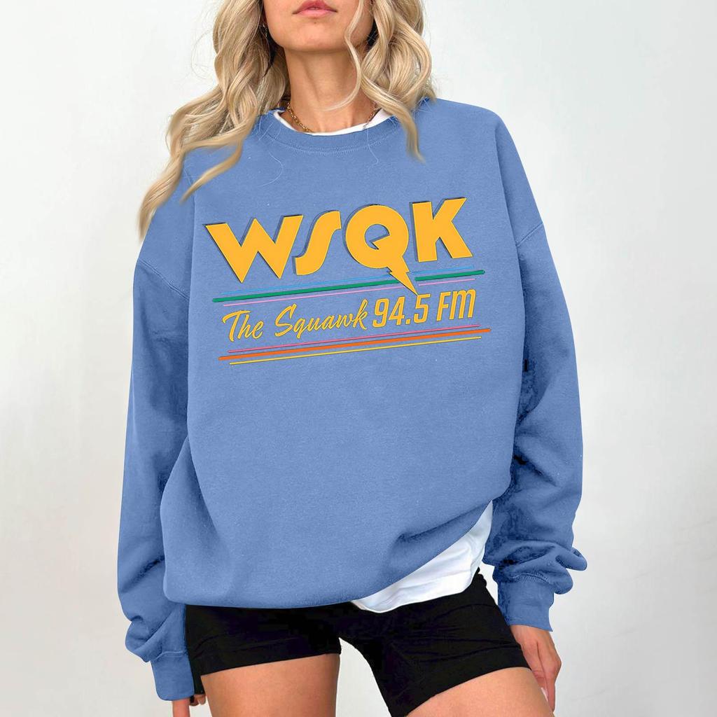 Женский модный и повседневный свитшот с длинным рукавом, круглым вырезом и принтом