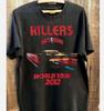 Винтажный стиль The Killers World Tour 2012 футболка с коротким рукавом черного цвета