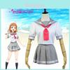 Love Live Sunshine Aqours Така́ми Чи́ка Униформа Матроска Костюм для косплея Юбка Для поклонников аниме