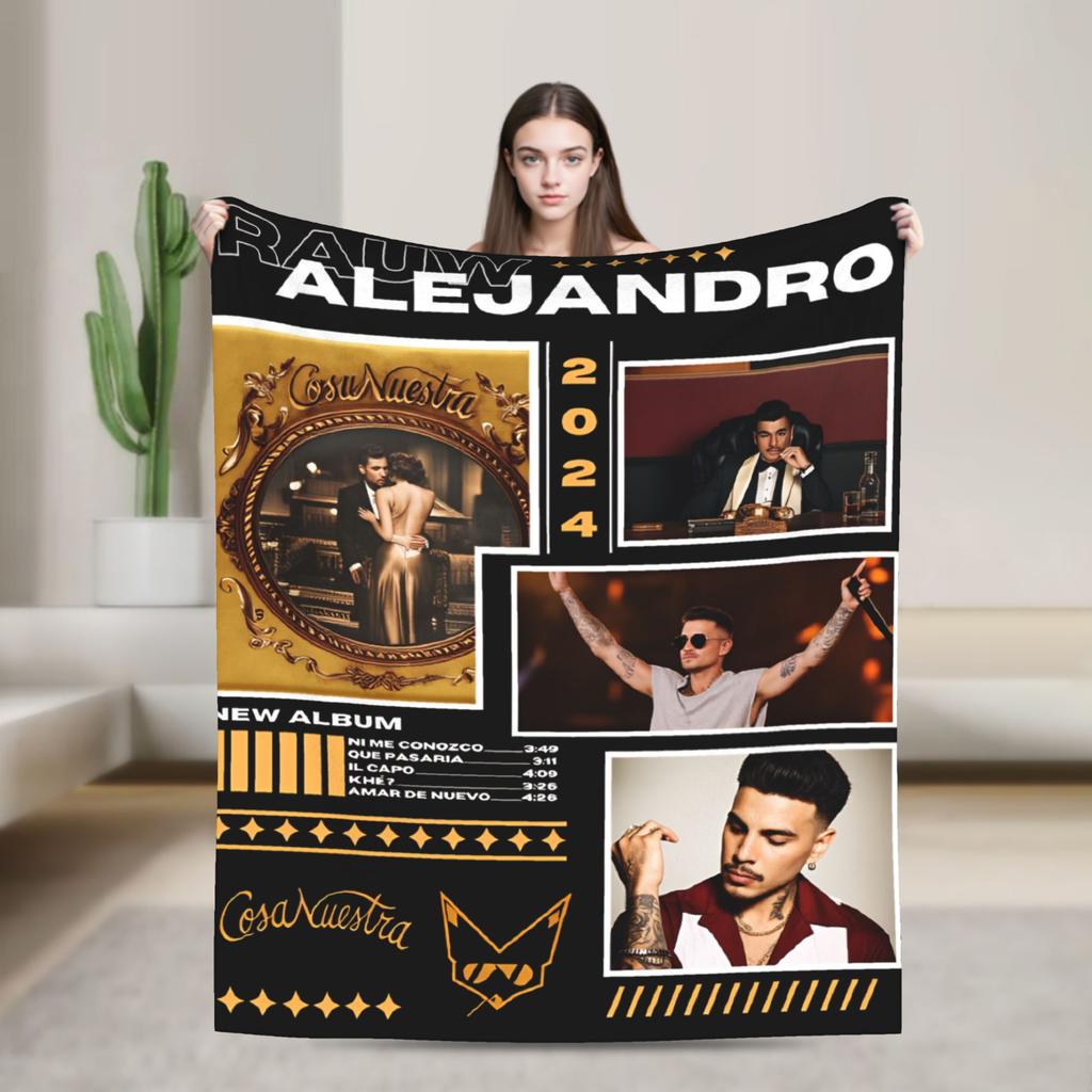 Мягкое теплое одеяло для путешествий, офиса Rauw Alejandro Певец Рэпер Плед Фланелевое покрывало для дивана, кресла, кровати-дивана