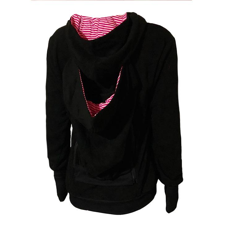 Женский осенне-зимний теплый пуловер с капюшоном для беременных, многофункциональный, с большим карманом