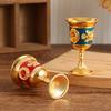 Zinc Zinc Zinc Alloy Medieval Rose Embossed Goblet Vintage Liquor Cup Luxurious Spirits Cup  Bar