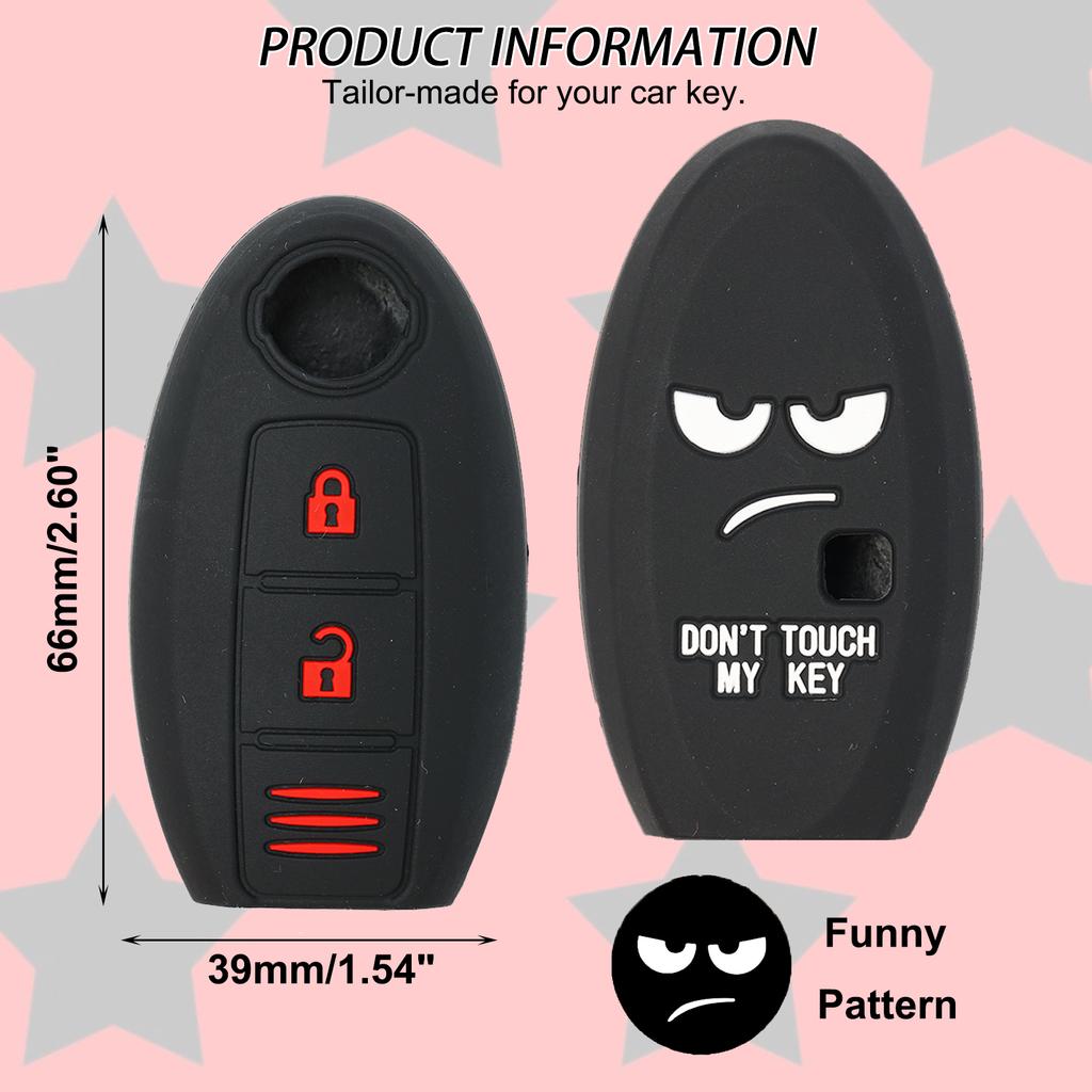 Силиконовый чехол-накладка на ключ с 3 кнопками для Nissan Qashqai Micra Juke F15