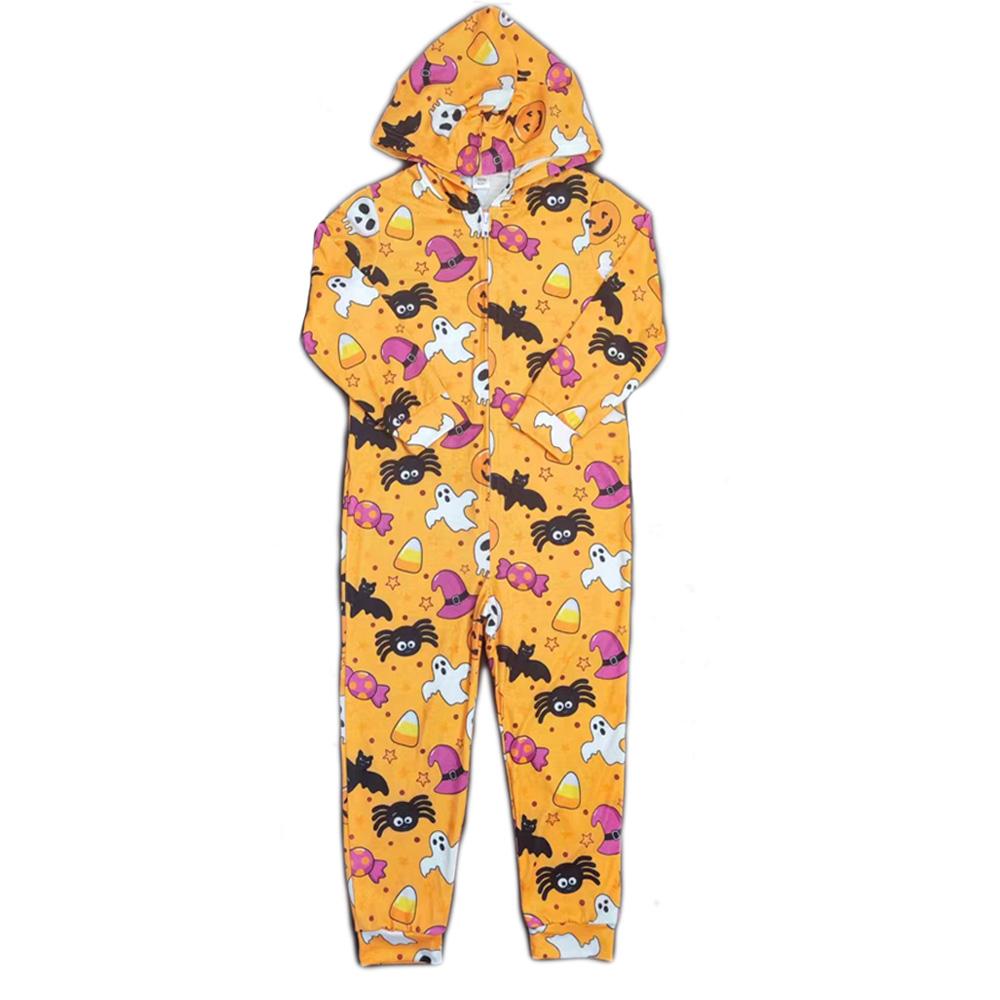 Drop Shipping Fall Long Sleeve Onesies Women Man Baby Kid Sleepwear Jumpsuit Halloween Onesis Family Pajamas Matching Sets