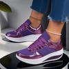 Purple Mesh Breathable Women Casual Sneakers Lace-up Vulcanized Shoes Ladies Platform Sneakers Female Shoes Plus Size Zapatos De