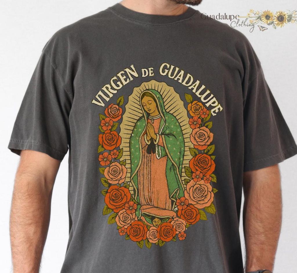Virgin de Guadalupe T-Shirt: Vintage Style, Spiritual Apparel