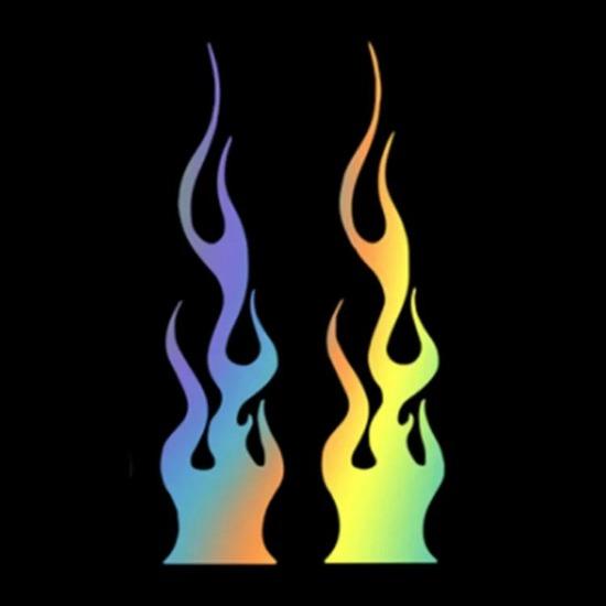 Универсальный DIY Пламя Виниловая Наклейка Наклейка Водонепроницаемая Для Автомобиля Мотоцикла Бензобак Водонепроницаемый Мотоцикл Пламя Наклейка Комплект Наклеек