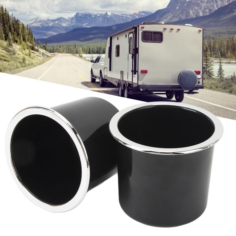 2 Pcs with Silver-plated Edges Drink Holder 73mm Can Holder Easy Installation Cup Holder  Boat